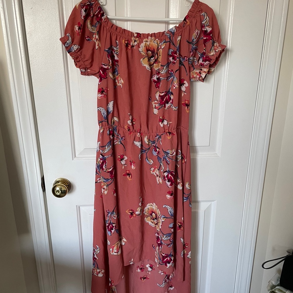 Floral high low dress